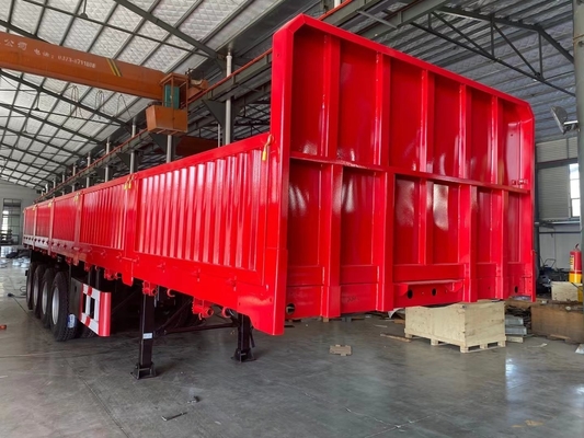 Jost à deux vitesses Sport Leg 3 Axle 40 tonnes 60 tonnes Side Board Semi-remorque 13000x2500x3900mm