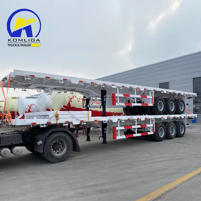 3 essieux 40 ft chassis de conteneur de camion pour semi-remorque à lumière LED inclus