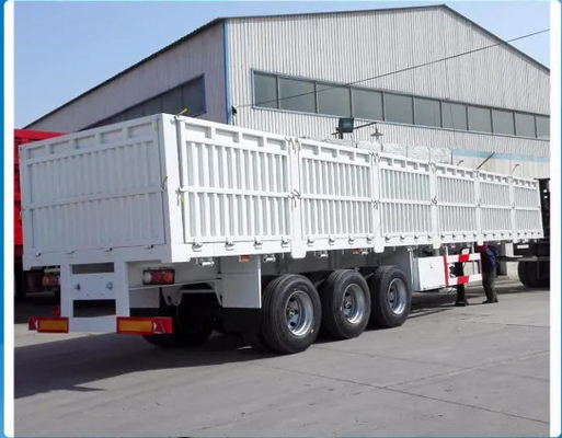Semi-remorque de protection latérale de 30 tonnes avec bordure 9,00*22,5/8,00-20/8,5-20 et design plat