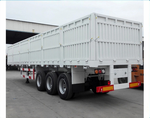 Semi-remorque de protection latérale de 30 tonnes avec bordure 9,00*22,5/8,00-20/8,5-20 et design plat
