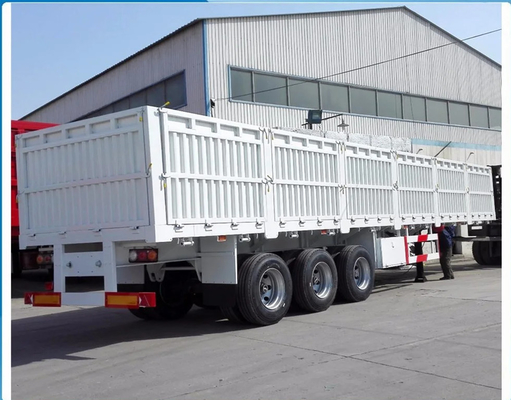 Semi-remorque de protection latérale de 30 tonnes avec bordure 9,00*22,5/8,00-20/8,5-20 et design plat