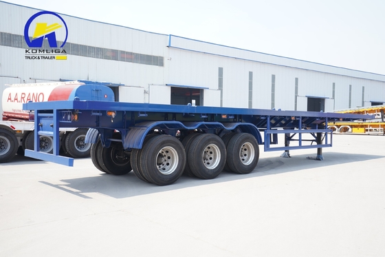 40 ft 40 tonnes Chassis squelettique camion conteneur remorque à plat avec une grande capacité de charge