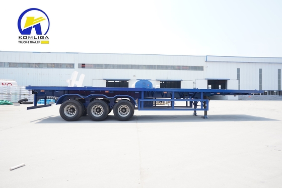 40 ft 40 tonnes Chassis squelettique camion conteneur remorque à plat avec une grande capacité de charge