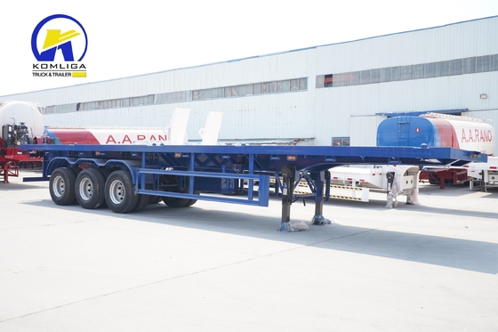 40 ft 40 tonnes Chassis squelettique camion conteneur remorque à plat avec une grande capacité de charge