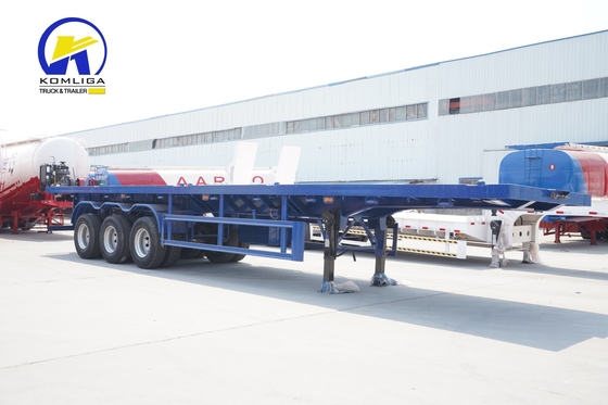 40 ft 40 tonnes Chassis squelettique camion conteneur remorque à plat avec une grande capacité de charge