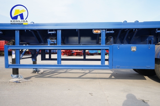 40 ft 40 tonnes Chassis squelettique camion conteneur remorque à plat avec une grande capacité de charge
