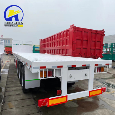 Personnalisation 3 axes 40 pieds Plateforme de conteneurs de transport semi-remorque à plat au Ghana