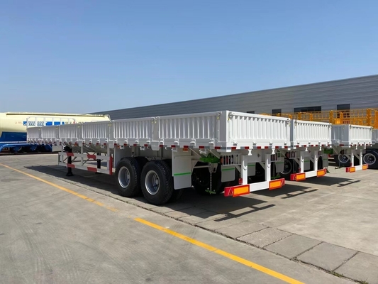3 essieux camion à paroi latérale semi-remorque camion avec une masse totale d'environ 6,7 T