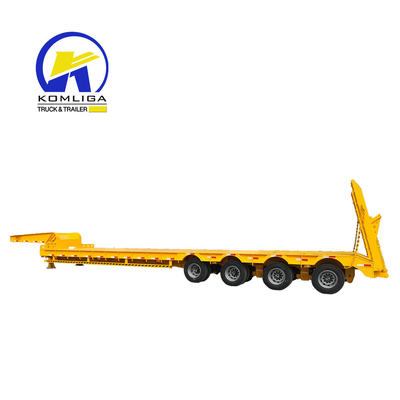 Q345b Remorque à roues plates basses en acier pour tracteurs à 3 4 5 essieux
