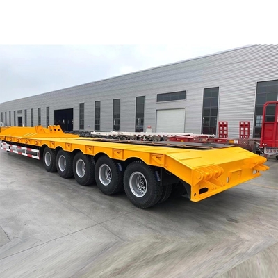 Q345b Remorque à roues plates basses en acier pour tracteurs à 3 4 5 essieux