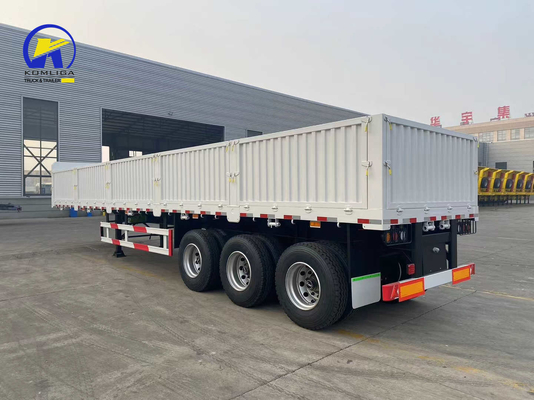 Lumière LED 3 essieux 12 roues 40 tonnes 60 tonnes semi-remorque à paroi la clôture conteneur de fret remorque