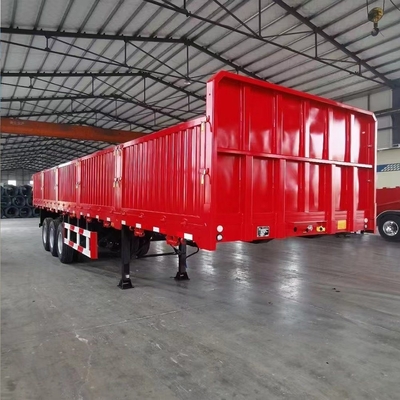 Trailers de chargement à clôture 3 essieux 13m paroi latérale semi-remorque pour le transport