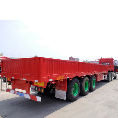 Trailers de chargement à clôture 3 essieux 13m paroi latérale semi-remorque pour le transport