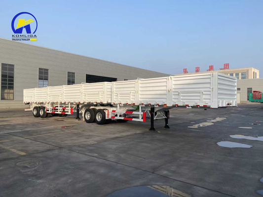 3 essieux 40/50/60 tonnes Semi-remorque à clôture latérale utilisée pour le transport de fret lourd