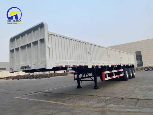 3 essieux 40/50/60 tonnes Semi-remorque à clôture latérale utilisée pour le transport de fret lourd