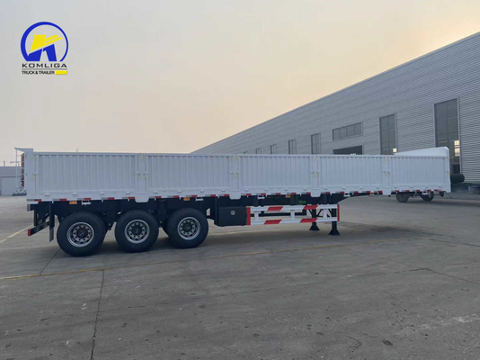 3 essieux 40/50/60 tonnes Semi-remorque à clôture latérale utilisée pour le transport de fret lourd