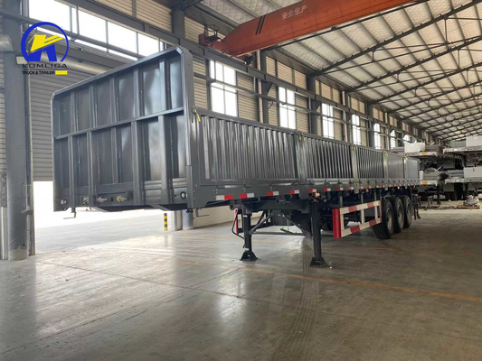 Semi-remorque de transport de conteneurs de 20 pieds 40 pieds avec paroi latérale et pneus 315/80r22.5.12r22. Je vous en prie.5