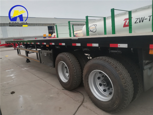 Q345b Semi-remorque à poutre principale en acier pour 2 essieux de 20 tonnes de 25 pieds