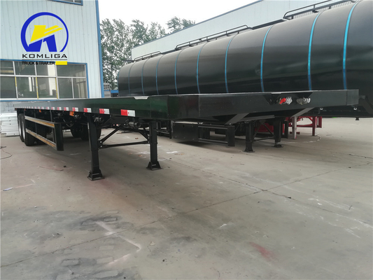 Q345b Semi-remorque à poutre principale en acier pour 2 essieux de 20 tonnes de 25 pieds