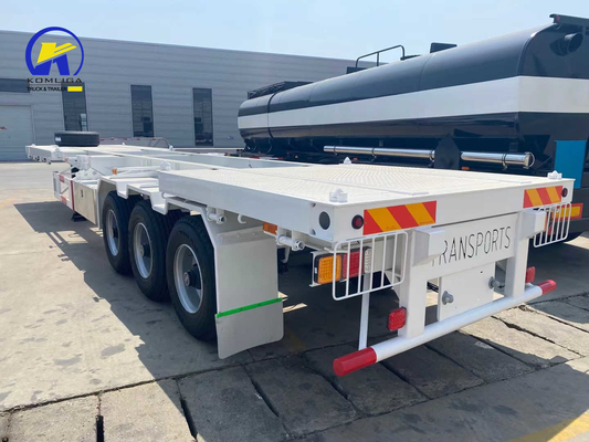 1820mm bande de roulement lourd 3 essieux 40FT squelette semi-container remorque pour la charge lourde nous