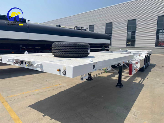 1820mm bande de roulement lourd 3 essieux 40FT squelette semi-container remorque pour la charge lourde nous