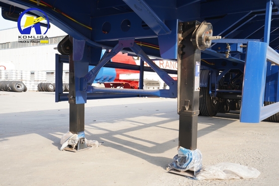 Semi-remorque à roues plates Fuwa à 3 essieux avec support de pièces détachées techniques