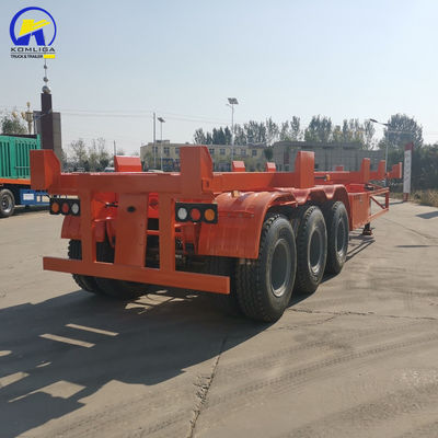 13000x2500x3900mm 40FT Skeleton Semi Container Trailer avec 3 essieux 40T capacité de charge