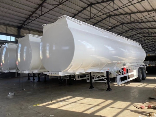 Transporteur à 3 essieux, réservoir de carburant pétrolier, remorque en aluminium en acier inoxydable avec couvercle de conduit