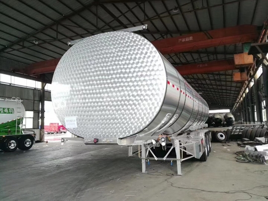 Transporteur à 3 essieux, réservoir de carburant pétrolier, remorque en aluminium en acier inoxydable avec couvercle de conduit