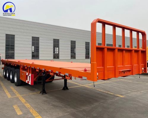 3 essieux 4 essieux 40 pieds 48 pieds semi-remorque à plat avec pneus et poids de roue approximatif 6.2 T