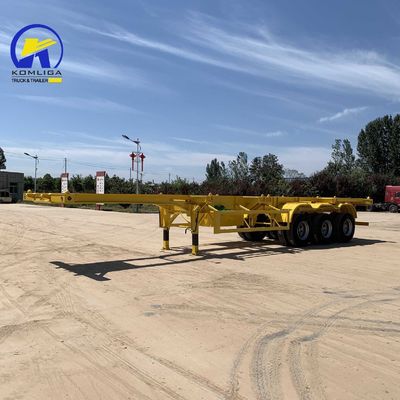 40 pieds 40 tonnes châssis squelettique conteneur de camion remorque à plat