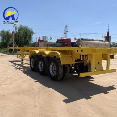 40 pieds 40 tonnes châssis squelettique conteneur de camion remorque à plat