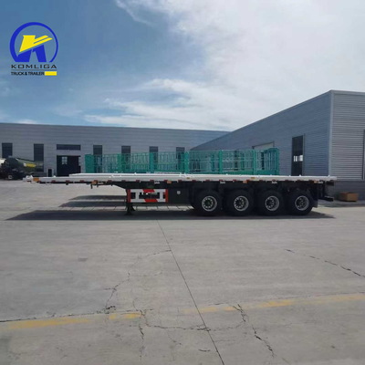 Capacité de chargement de 30 à 100 tonnes Ventilateur Wabco 2/3/4 essieux Semi-remorque plat pour conteneur