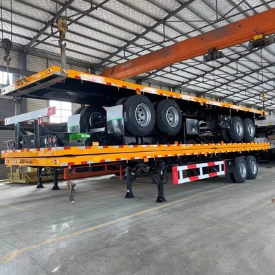 Semi-remorque à plat de 30 à 60 t pour le transport de conteneurs ABS facultatif