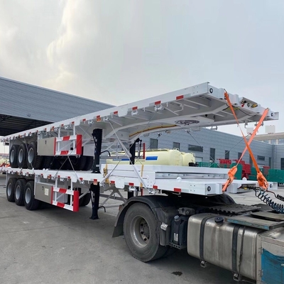 Semi-remorque à plat de 30 à 60 t pour le transport de conteneurs ABS facultatif