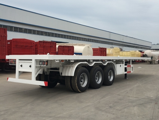 Container à plateau de 40 pieds 20 pieds ou tête de piste Semi-remorque à roue de 7000-8000 mm