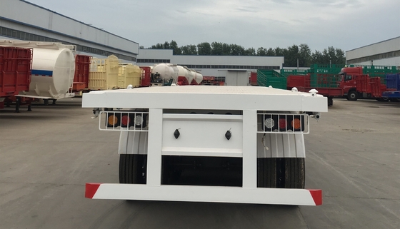 Container à plateau de 40 pieds 20 pieds ou tête de piste Semi-remorque à roue de 7000-8000 mm