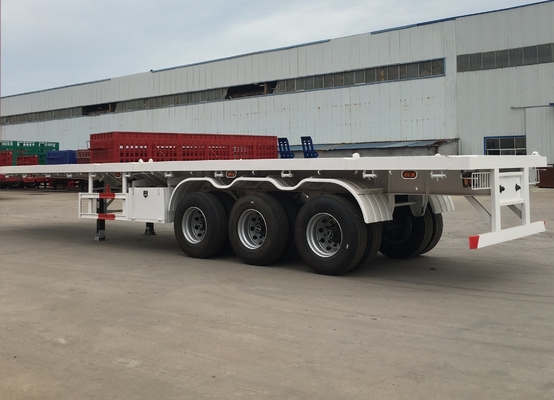 Container à plateau de 40 pieds 20 pieds ou tête de piste Semi-remorque à roue de 7000-8000 mm