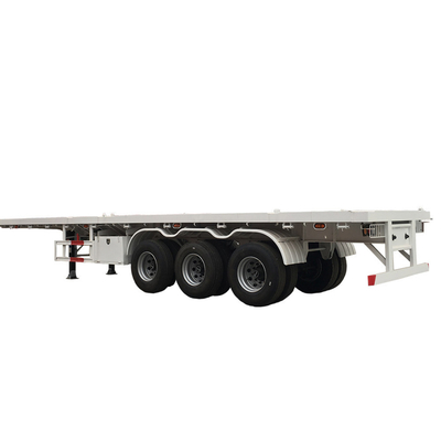 Container à plateau de 40 pieds 20 pieds ou tête de piste Semi-remorque à roue de 7000-8000 mm
