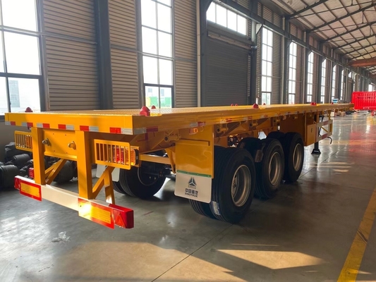 3 essieux 20FT 40FT Tanzanie utilisée remorque à plat avec King Pin Jost 2,0 ou 3,5 pouces