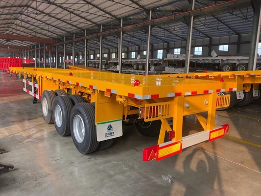 3 essieux 20FT 40FT Tanzanie utilisée remorque à plat avec King Pin Jost 2,0 ou 3,5 pouces