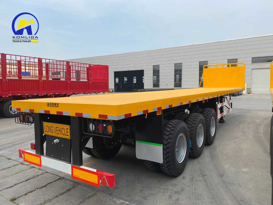 3 essieux 25 tonnes Sinotruk semi-remorque à plat avec serrure de conteneur