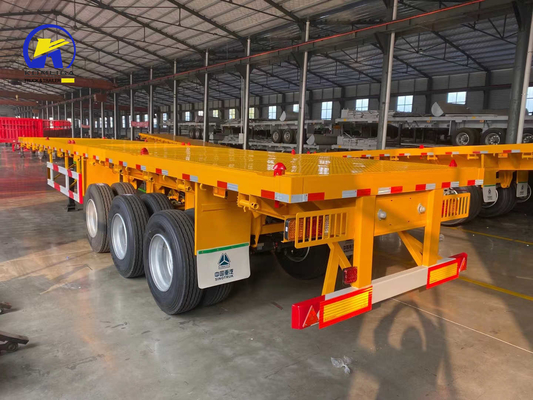 Jost deux vitesses de soutien de la jambe 2 axes 3 axes 40 tonnes camion à roues plates remorque squelette semi-remorque