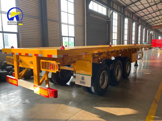Jost deux vitesses de soutien de la jambe 2 axes 3 axes 40 tonnes camion à roues plates remorque squelette semi-remorque