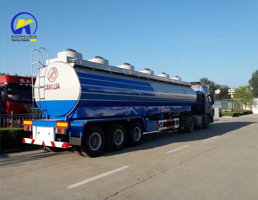3 essieux 42000L 45000L pétrolier pétrolier semi-remorque pour le transport de carburant lourd