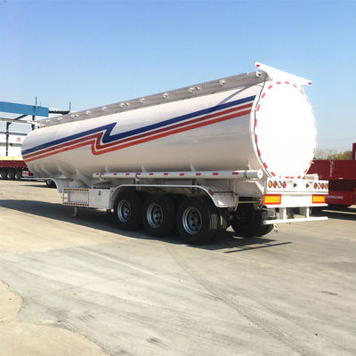Tri-Axle 45000 litres pétrolier diesel pétrole-carburant Semi-remorque avec 7000-8000 mm de base de roue