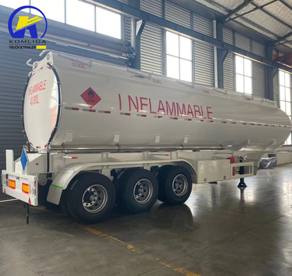 Semi-remorque de stockage de liquide en acier inoxydable à trois essieux en aluminium et en carbone