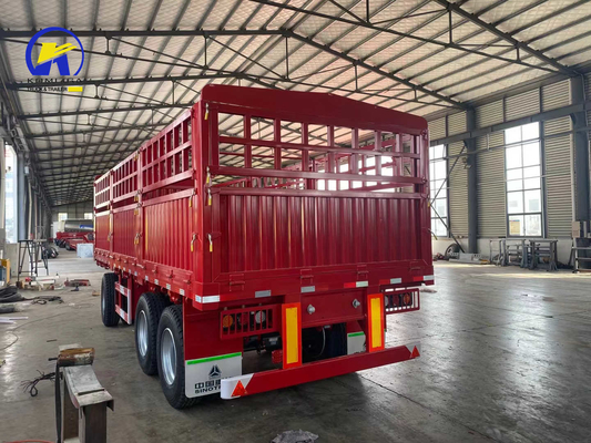 12500x2500x1650mm Boîte à outils une pièce 1m * 0.5m * 0.5m 3axle Sinotruk Full Trailer Truck