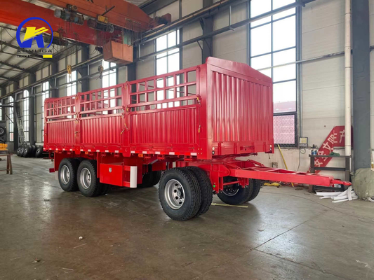 12500x2500x1650mm Boîte à outils une pièce 1m * 0.5m * 0.5m 3axle Sinotruk Full Trailer Truck
