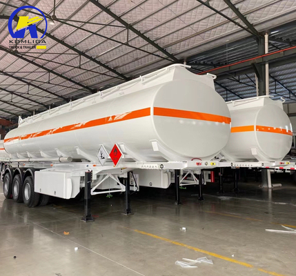 40000L réservoir d'huile de carburant semi-remorque à trois essieux avec vanne d'adaptateur API 4 &quot;